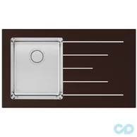 купити кухонна мийка apell pura 870 х 510 pu861irbc чорне скло