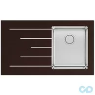 купити кухонна мийка apell pura 870 х 510 pu861ilbc чорне скло