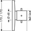 чертеж Термостат Axor Starck X Highflow 10717000
