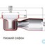 технічна схема дренажний канал ACO ShowerDrain C-line 885 мм 408724 з фланцем, низький сифон