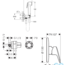 креслення Набір гігієнічного душа Hansgrohe Logis 32129222