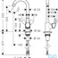 розмір кухонний змішувач hansgrohe mysport m 13861800