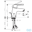 розмір змішувач для раковини hansgrohe logis loop 71150000