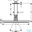 креслення Верхній душ Hansgrohe Raindance S 240 1 jet P 27620000