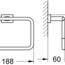 креслення Полотенцедержатель Grohe Essentials Cube 40510001