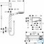 креслення Душовий комплект Hansgrohe ShowerTablet Select 300 27026000