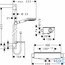креслення Душовий комплект Hansgrohe Raindance Select 27038400
