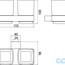 креслення Подвійний стакан для зубних щіток Emco Loft Black 0525 133 00