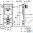 креслення Інсталяція Grohe Rapid SL з унітазом Simas Vignoni VI18, F85, VI004