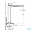 чертеж Высокий смеситель для раковины Tres Project 21180301NMD