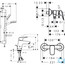 креслення Набір змішувачів для душу Hansgrohe Logis 20180004