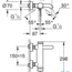 креслення Змішувач для ванни Grohe Essence 33624DC1