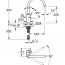 креслення Кухонний змішувач Grohe Eurosmart Cosmopolitan 32843DC2
