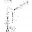 технічна схема Змішувач для кухні Grohe Minta 32322002